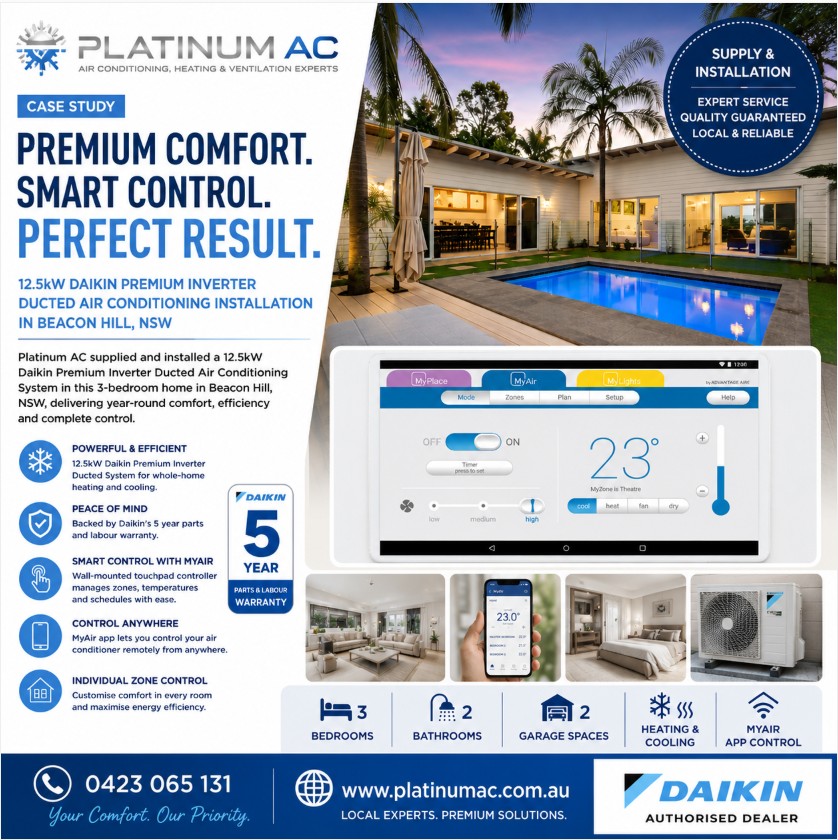 Ducted air conditioner installation Beacon Hill NSW