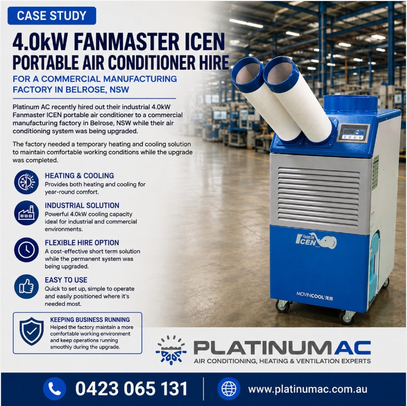 Industrial portable air conditioner hire Belrose NSW
