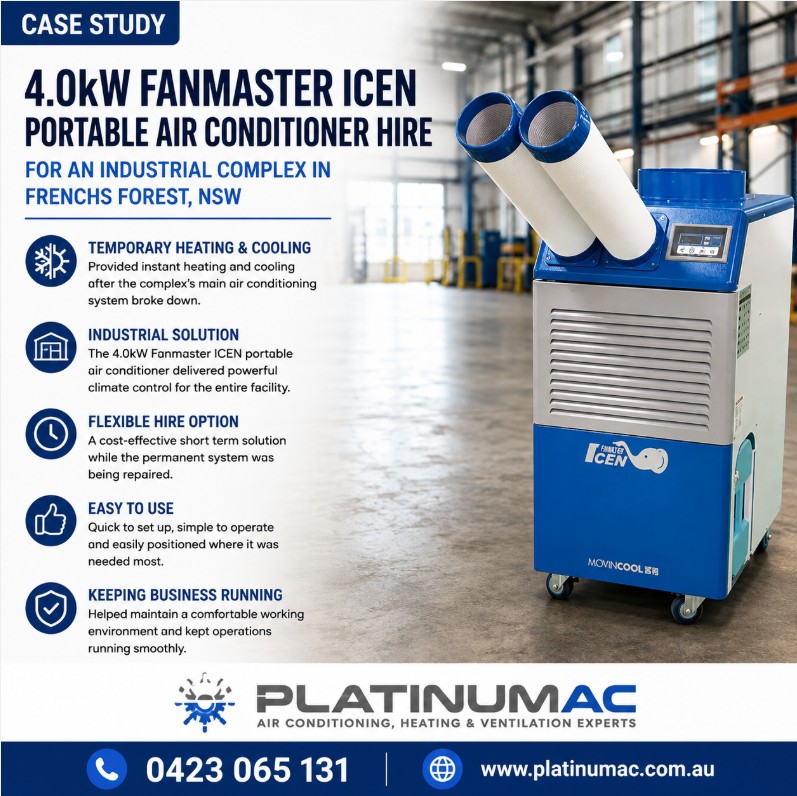 Industrial portable air conditioner hire Frenchs Forest NSW